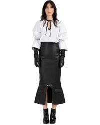 Divalo - Zella Vegan Leather Pencil Skirt - Lyst