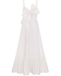 Total White - Sundress With A Bow - Lyst