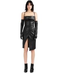 Divalo - Yeisha Vegan Leather Fitted Dress - Lyst