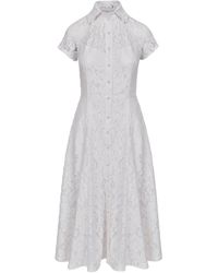 Lily Was Here - Full Of Elegance Dress Made Of Ecru Lace Fastened With Pearl Buttons - Lyst