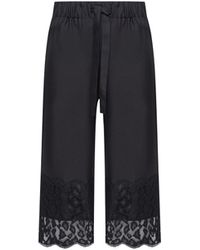INNNA - Pyjamas Lace-Trimmed Cropped Trousers - Lyst
