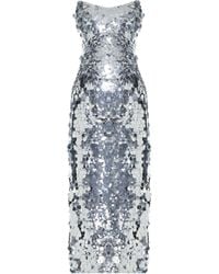 BALYKINA - Tibi Sequin Dress Midi - Lyst