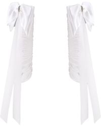 Total White - Chiffon Sleeves With Bows - Lyst