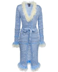 Andreeva - Baby Rose Handmade Knit Dress-Cardigan - Lyst