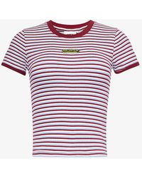 Obey - Cypress Striped Cotton-jersey T-shirt X - Lyst