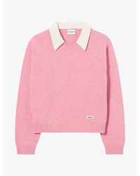 Claudie Pierlot - Detachable-Collar Relaxed-Fit Wool Jumper - Lyst