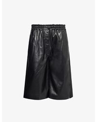 Jil Sander - Relaxed-fit High-rise Leather Shorts - Lyst