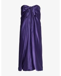 Reformation - X Alexa Chung Radziwill Silk Midi Dress - Lyst