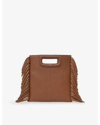 Maje - M Grained-Leather Cross-Body Bag - Lyst