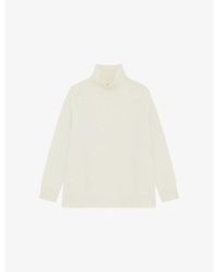 The Kooples - High-Neck Relaxed-Fit Cashmere-Blend Jumper - Lyst