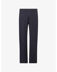 Emporio Armani - Jacquard Relaxed-Fit Woven Track Bottoms - Lyst