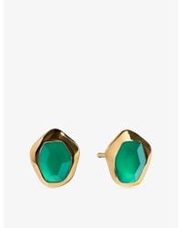 Monica Vinader - Mv Odyssey Gemstone 18Ct Vermeil And Onyx Stud Earrings - Lyst