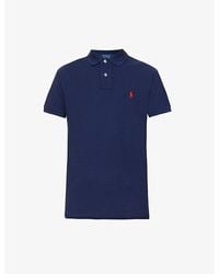 Polo Ralph Lauren - Embroidered-logo Regular-fit Cotton-piqué Polo Shirt - Lyst