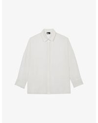 The Kooples - Straight-Hem Silk Shirt - Lyst
