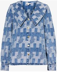 Barbour - Bowhill Boxy-fit Patterned-denim Shirt - Lyst