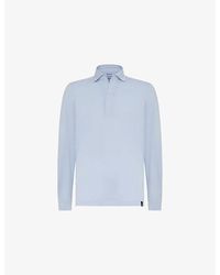 BOGGI - Collared Long-Sleeve Cotton-Jersey Shirt - Lyst