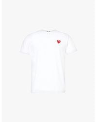 COMME DES GARÇONS PLAY - Small Heart Brand-Appliqué Cotton-Jersey T-Shirt - Lyst