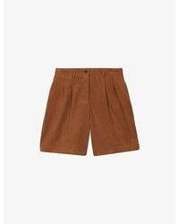 The Kooples - Regular-Fit Suede Bermuda Shorts - Lyst
