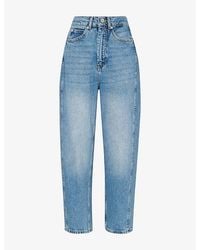 Whistles - Authentic Barrel-Leg High-Rise Jeans - Lyst