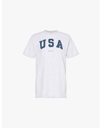 Sporty & Rich - Oly Usa Round-Neck Cotton-Blend T-Shirt - Lyst