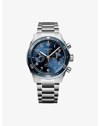 Longines - L3.821.4.93.6 Spirit Flyback Chronograph Stainless-Steel Automatic Watch - Lyst