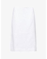 Reformation - Fleur Column Linen Midi Skirt - Lyst