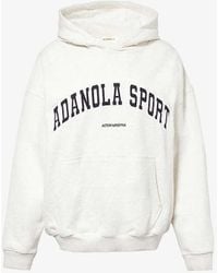 ADANOLA - Logo-embroidered Oversized Organic-cotton Hoody - Lyst