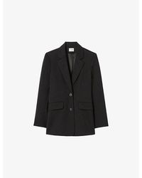 Claudie Pierlot - Tailored Single-Breasted Wool-Blend Blazer - Lyst