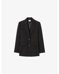 Claudie Pierlot - Tailored Single-Breasted Wool-Blend Blazer - Lyst
