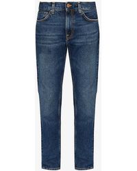 Nudie Jeans - Gritty Jackson Straight-leg Mid-rise Denim Jeans - Lyst
