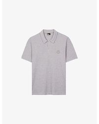 The Kooples - Logo-Embroidered Short-Sleeve Stretch-Cotton Polo - Lyst