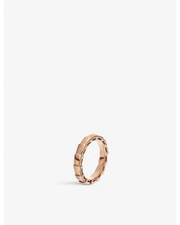 BVLGARI - Serpenti Viper 18Ct Rose- Wedding Band - Lyst