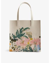 Ted Baker - Meaicon Large Floral-print Icon Tote Bag - Lyst
