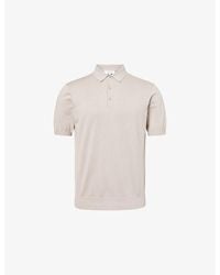 Arne - Buttoned Short-Sleeve Knitted Polo Shirt - Lyst