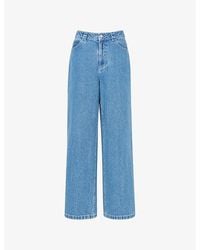 Whistles - Relaxed-Fit Straight-Leg High-Rise Jeans - Lyst