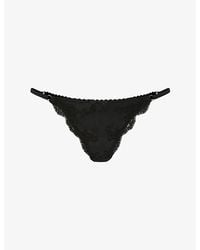 Agent Provocateur - Molly Silk-Satin Thong - Lyst