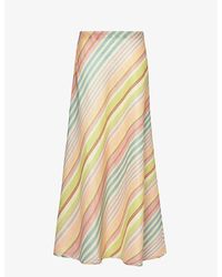 Zimmermann - Stripe Halliday Striped Linen Maxi Skirt - Lyst