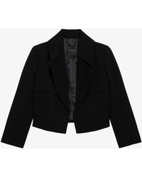 Ted Baker - Wyno Oversized-collar Cropped Woven Jacket - Lyst