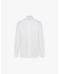 Prada - Collared Slim-Fit Cotton-Blend Shirt - Lyst