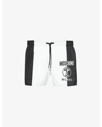 Moschino - Branded-print Drawstring-waist Swim Short - Lyst