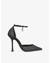 Steve Madden - Sparx M Charm-Embellished Heeled Woven Courts - Lyst