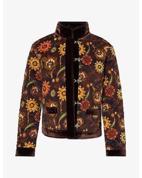 Siedres - Donna Floral-Print Corduroy Jacket - Lyst