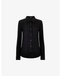 Whistles - Eva Sparkle Slim-Fit Stretch-Woven Shirt - Lyst
