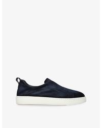 Santoni - Victory Unlined Suede Trainers - Lyst