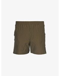 Saul Nash - Seersucker-textured Elasticated-waist Shell Shorts X - Lyst
