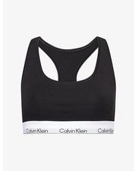 Calvin Klein - Icon Modal Scoop-Neck Cotton-Jersey Bralette - Lyst