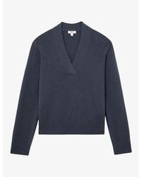 Reiss - Blanche Shawl-Neck Cashmere Jumper - Lyst