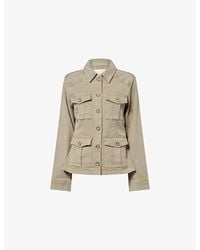 PAIGE - Stacey Flap-Pocket Stretch-Woven Jacket - Lyst
