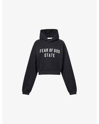 Fear Of God - Brand-Patch Raglan-Sleeves Cotton-Blend Hoody - Lyst