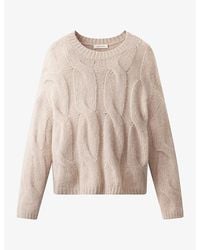 The White Company - Relaxed-Fit Cable-Knit Alpaca-Blend Jumper - Lyst